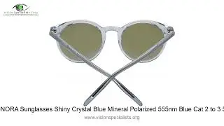 Serengeti LEONORA Sunglasses Shiny Crystal Blue Mineral Polarized 555nm Blue Cat 2 to 3 51mm   8 0 0