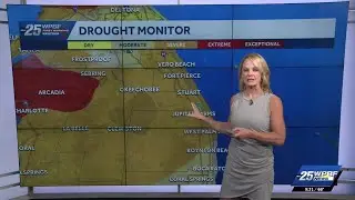 U.S. Drought Monitor showing most of Palm Beaches, Treasure coast under severe drought