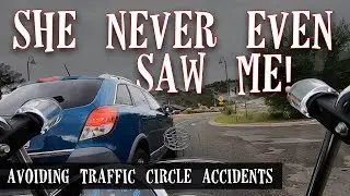 Motorcycle Traffic Safety 1 - How To Avoid Traffic Circle Accidents! 💥