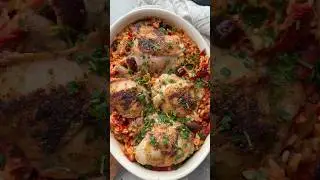Italian baked chicken and rice, recipe on my site! #recipe