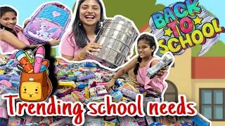 Big School Trending Shopping🎒Modern Water Bottle To Lunch Box🛍️Scissor box தான் வேணுமாம் ❗