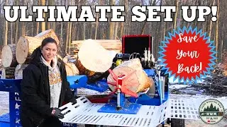The BEST Firewood Processing Set Up Ever! Must See!