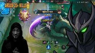 20+ KILLS ARGUS 👑GAMEPLAY 👀😎| MOBILE LEGENDS BANG BANG |#T2MASALA2MASALA 