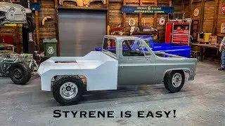 Squarebody Tow Truck Build, Part 3, Styrene Bed Base, Its not that hard!