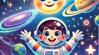 Under the Starry Sky 🌌 | Calming Bedtime Song for Kids | Learn About Stars & Planets!