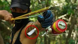 DIY Insane Power creative Fishing Slingshot In Action | Powerful Slingshot Vs Huge Fish