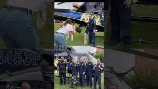 Foxtrot proudly represented BPD while making a special landing at James McHenry Elementary yesterday
