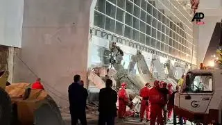 Rescue operations after canopy collapse kills at least 13 in Novi Sad train station