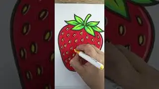 asmr colouring #fraise #coloring #asmr #satisfying #colors #strawberry #lemyabouss #art #draw