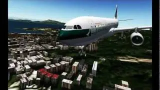 2 Minutes & 21 seconds in Kai Tak X=Realism&copy; X-Plane 9