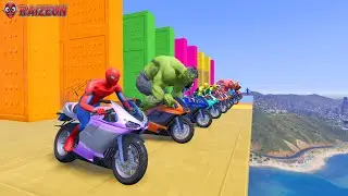 🏍️ Spider-Man Rescue Hulks vs Hulk Hell Game GTA V superhero