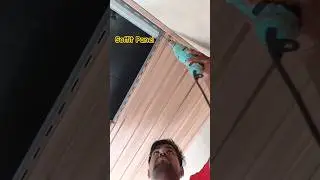 Soffit Panel Installation Work ✅। PVC Panel Installation Guide #shorts #pvcceiling #falseceiling