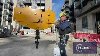 Magnetic rope testing of tower crane in Dublin, Ireland.