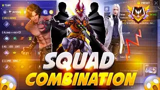 Cs Rank FULL SQUAD 😱| best character skill for cs rank | Cs rank best character skill | Ujjain Gang