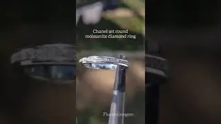 Channel Set Round Moissanite White Gold Eternity Band
