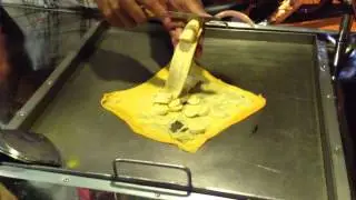 Street food@Banana Pancake@@2014. Cambodia. Sihanouk ville