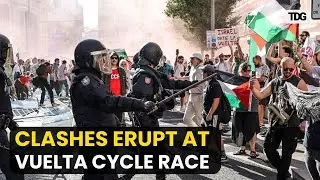 Police Clash With Pro-Palestine Activists During Vuelta Race