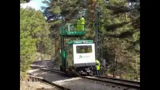 Trabajos de mantenimiento en la linea C9 Cercedilla - Cotos (Ferrocarril Electrico de Guadarrama)