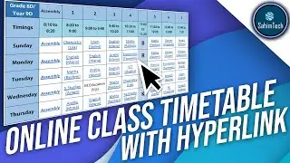 How to make an Online Class Timetable using Hyperlink