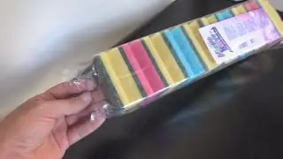 Happy Kitty Kitchen Sponges 10 pcs Unboxing and Test