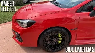 STI Amber Deletes and Side Emblems (How to Remove and Install Fender Emblems Subaru WRX STI)