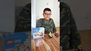 Lego City pizza vs. Fire Truck # 60458 unboxing & building