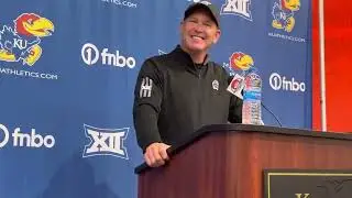KU football coach Lance Leipold&rsquo;s reaction to his team becoming bowl eligible