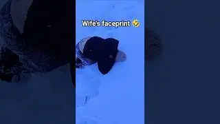 filipina wife's first faceprint in snow! ❄️🥶#winter #cold