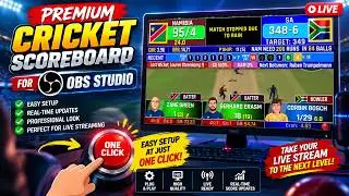 Premium Python Cricket Scoreboard for OBS Studio 🔥 | Professional Live Streaming