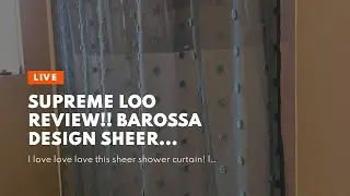 Supreme loo Review!! Barossa Design Sheer Shower Curtain with Pom Poms, Soft Light-Weight Faux...