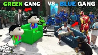 GTA 5 : Franklin Blue Gang  Vs Shinchan Green Gang new episode In GTA 5 Part-1 ! (GTA 5 Mods) #gta5