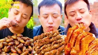 Village Funny Mukbang ｜Grilled Stone Food ｜Wild Cooking ｜Cooking And Eating Special Food Collection