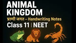 ANIMAL KINGDOM (प्राणी जगत)- Handwritten Notes | Class-11/NEET Biology | NEET 2026