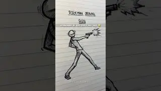 How to draw stickman body with gun || #art #drawing #tutorial #stickman #howtodraw #fypシ