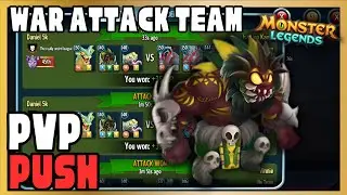 PVP PUSH USING MY WAR ATTACK TEAM: SIBIDU, X MESS, AND SCINTHERUS (Monster Legends)