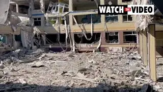 High school destroyed by Russian missiles in Ukraine's besieged Mariupol