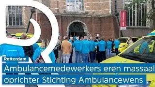 Honderden ambulancemedewerkers en vrijwilligers lopen in Laurenskerk langs de kist van Kees Veldboer