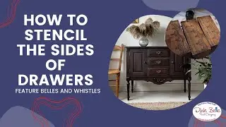 How to Stencil the Interior Sides of Drawers - The Easy Way!