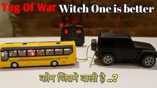 Remote Control || Mahindra Thar Vs School Bus || Tug Of War Fighting || fight between To Rc Vs Rc ||