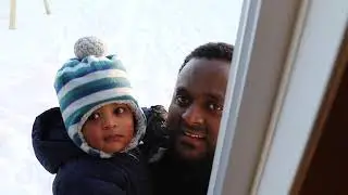 Snow sledding/winter outdoor activities for kids with ኢትዮጵያውያን/Ethiopian family. Happy new year 2021