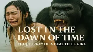 The Beautiful Girl Lost in the Prehistoric Jungle | AI #animals