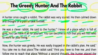 The greedy Hunter and Rabbit || Moral Story || Stories in English||Short Story
