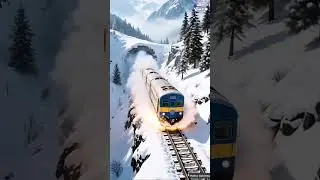 Indian Army saved Passenger Train in frozen valley🚆 #ai​ #army​
