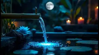 Relaxing Bamboo Water Fountain 💧 Healing Music for Stress Relief, Anxiety & Sleep (Live 24/7)