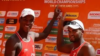 Tato/Pepe (ESA) vs. Sergio/Nivaldo (CUB) - Den Haag Men World Championships 2015