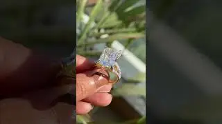 ✨ Radiant Cut Diamond Statement Ring with Split Shank Design