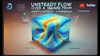 Unsteady Flow Over a Square Prism using OpenFOAM | snappyHexMesh | pimpleFoam