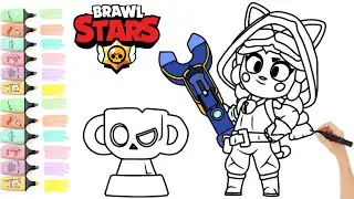 Brawl Stars Jessie Coloring | Coloring With @enjoykidsstv #coloring #brawlstars #enjoykids