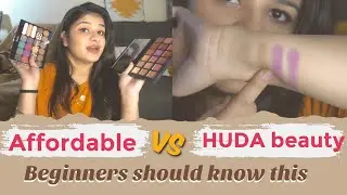 DON'T WASTE YOUR MONEY 💰 | Affordable vs huda eyeshadow palette , beginners should watch this