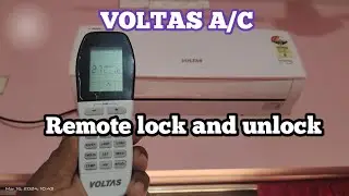 how to lock and unlock voltas split AC remote | split AC child lock | voltas split AC .